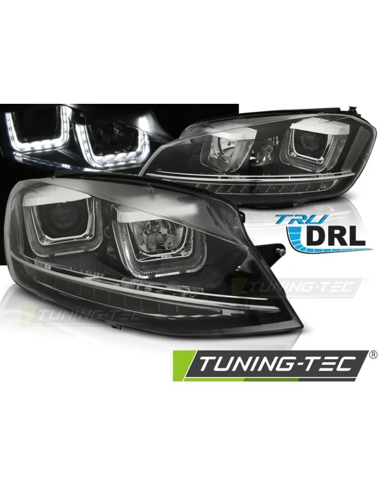 Phares à LED noirs pour VW GOLF 7 11.12-17