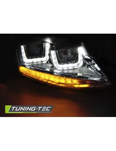 Phares à LED noirs pour VW GOLF 7 11.12-17