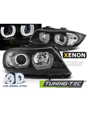Phares au xénon noirs pour BMW E90/E91 03.05-08.08