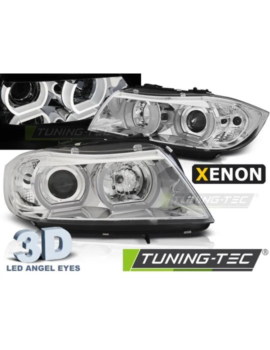 Phares au xénon chromés pour BMW E90/E91 (2005 - 2008)