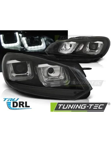 Phares à LED noirs pour VW GOLF 6 08-12
