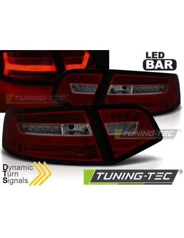 Feux arrière à LED fumés rouges pour AUDI A6 08-11 Berline