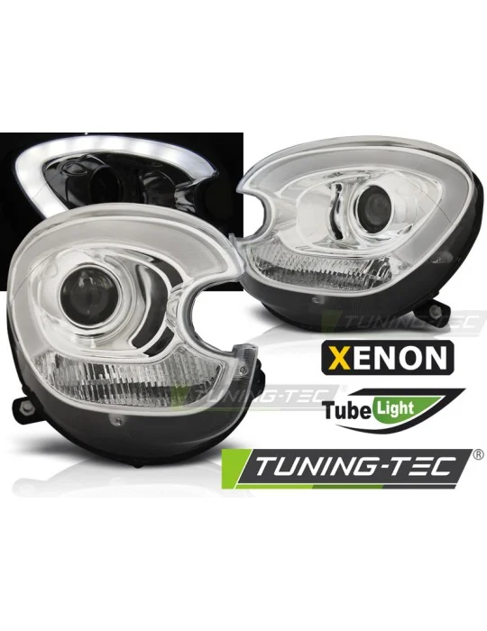 Phares au xénon chromés pour BMW Mini Cooper R60 R61 Countryman (2010 - 2016)