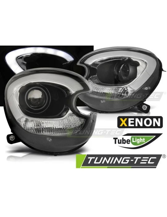 Phares au xénon noirs pour BMW Mini Cooper R60 R61 Countryman (2010 - 2016)