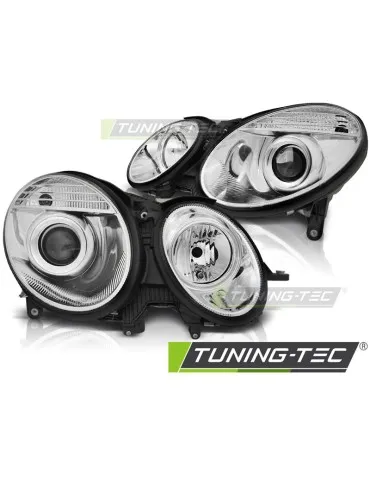Phares chromés pour MERCEDES W211 E-KLASA 05.06-09
