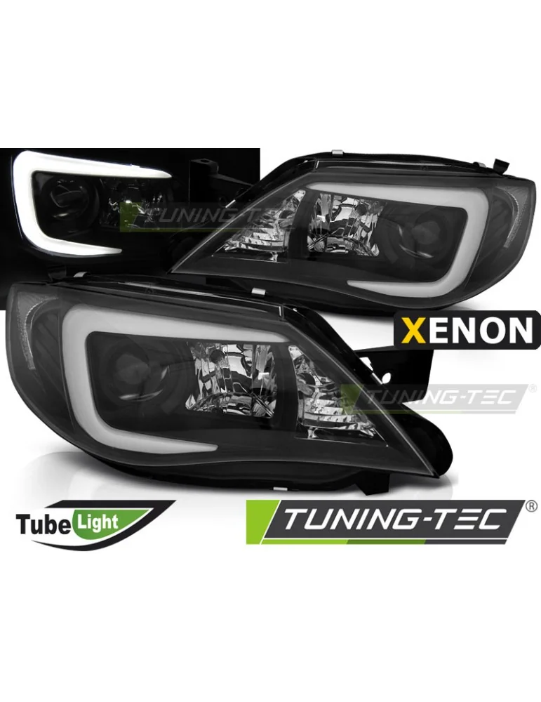 Phares au xénon noirs pour SUBARU IMPREZA III GH 07-12 HID