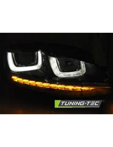 Phares à LED noirs pour VW GOLF 7 11.12-17