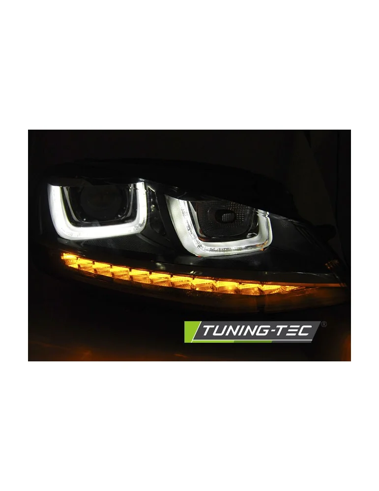 Phares à LED noirs pour VW GOLF 7 11.12-17