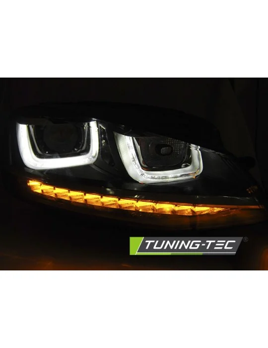 Phares à LED noirs pour VW Golf 7 (2012 - 2017)