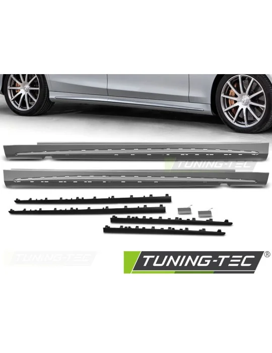 Bas de caisse noirs pour Mercedes Classe S W222 Long Version (2013 - 2018)