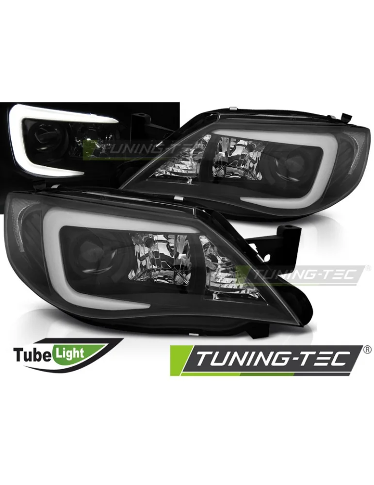 Phares à LED noirs pour SUBARU IMPREZA III GH 07-12