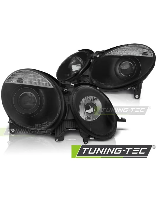 Phares noirs pour Mercedes W211 Classe E (2006 - 2009)