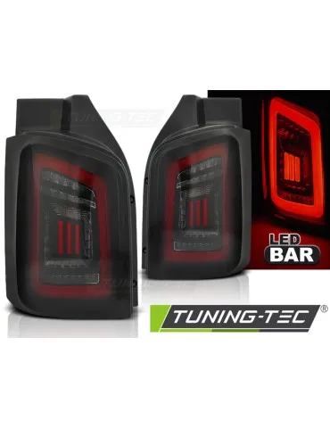 Feux arrière à LED noirs fumés rouges pour VW T5 04.03-09 10-15