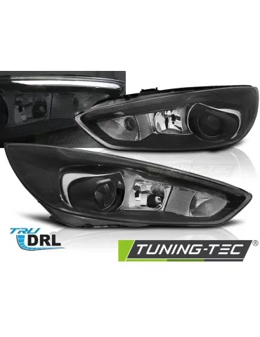 Phares à LED noirs pour FORD FOCUS MK3 14-18