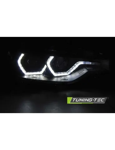 Phares à LED noirs pour BMW F30/F31 10.11 05.15