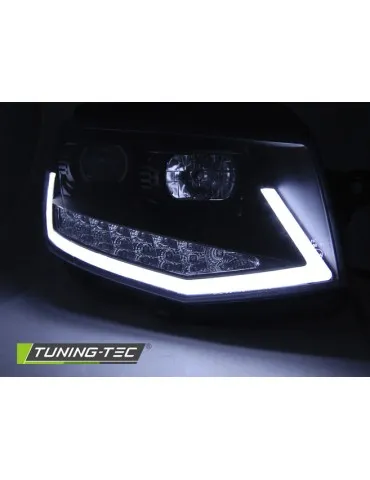 Phares à LED noirs chromés pour VW T6 15-19