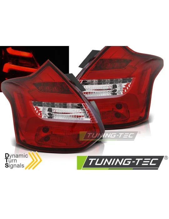 Feux arrière à LED rouges blancs pour Ford Focus 3 berline à hayon IND (2011 - 2014)