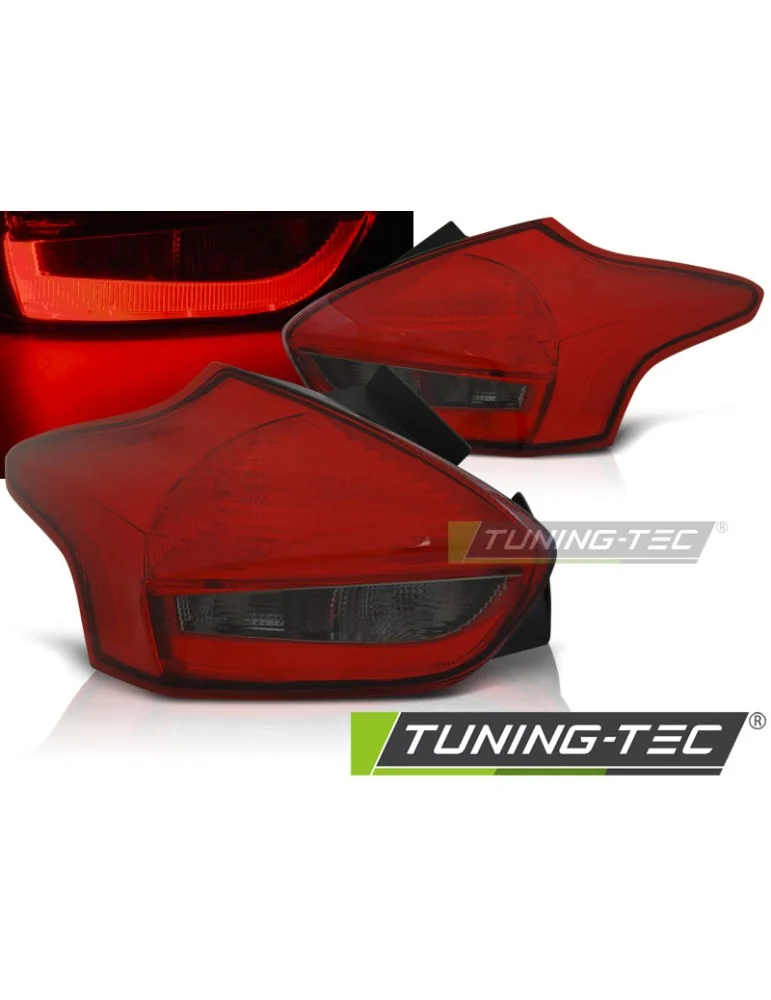 Feux arrière à LED fumés rouges pour FORD FOCUS 3 15-18 berline à hayon