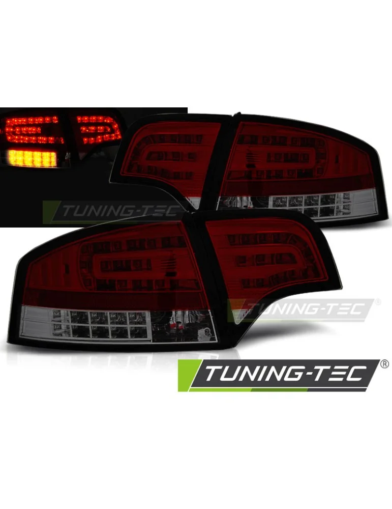 Feux arrière à LED fumés rouges pour AUDI A4 B7 11.04-03.08 Berline