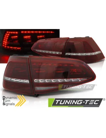 Feux arrière à LED rouges blancs pour VW GOLF 7 13-17