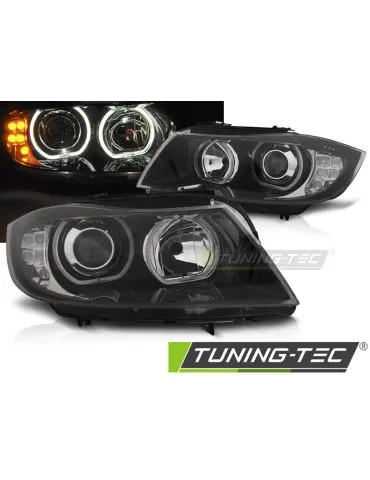 Phares à LED noirs pour BMW E90/E91 03.05-11
