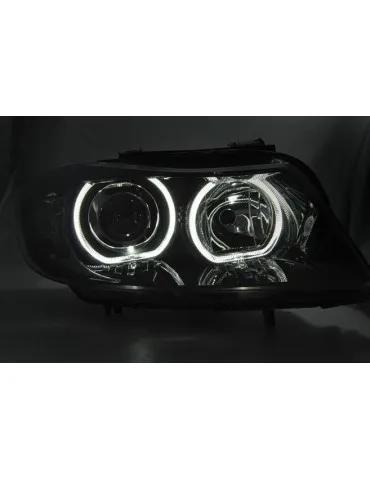 Phares à LED noirs pour BMW E90/E91 03.05-11