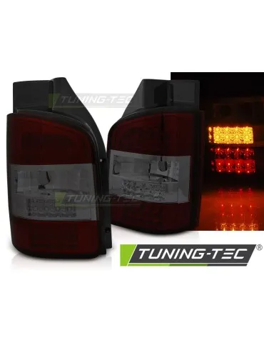Feux arrière à LED fumés rouges pour VW T5 04.03-09 TRASNPORTER