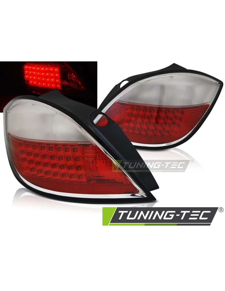 Feux arrière à LED rouges blancs pour OPEL ASTRA H 03.04-09 5 portes