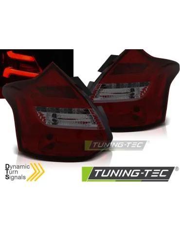 Feux arrière à LED fumés rouges pour FORD FOCUS 3 11-10.14 berline à hayon IND