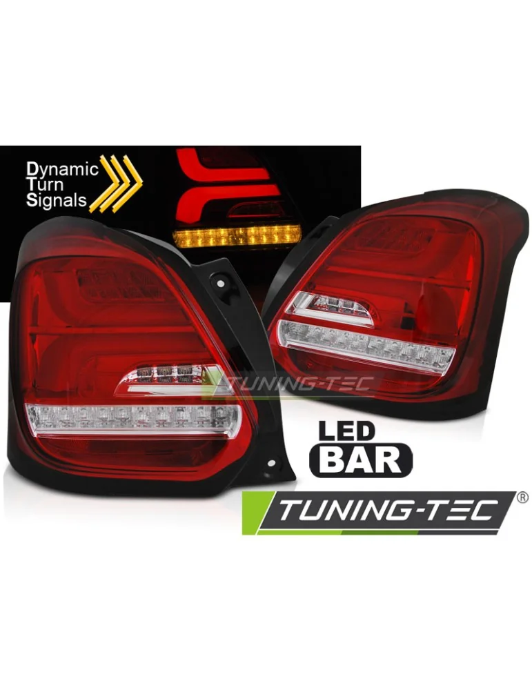 Feux arrière à LED rouges blancs