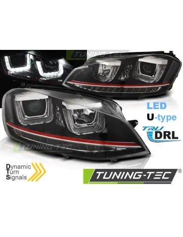 Phares à LED noirs pour VW GOLF 7 11.12-17