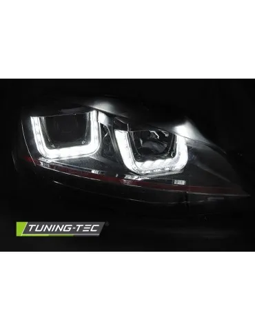 Phares à LED noirs pour VW GOLF 7 11.12-17