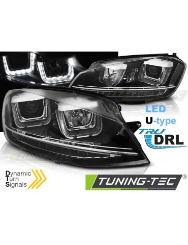 Phares à LED noirs pour VW GOLF 7 11.12-17