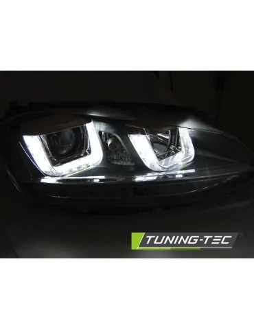 Phares à LED noirs pour VW GOLF 7 11.12-17