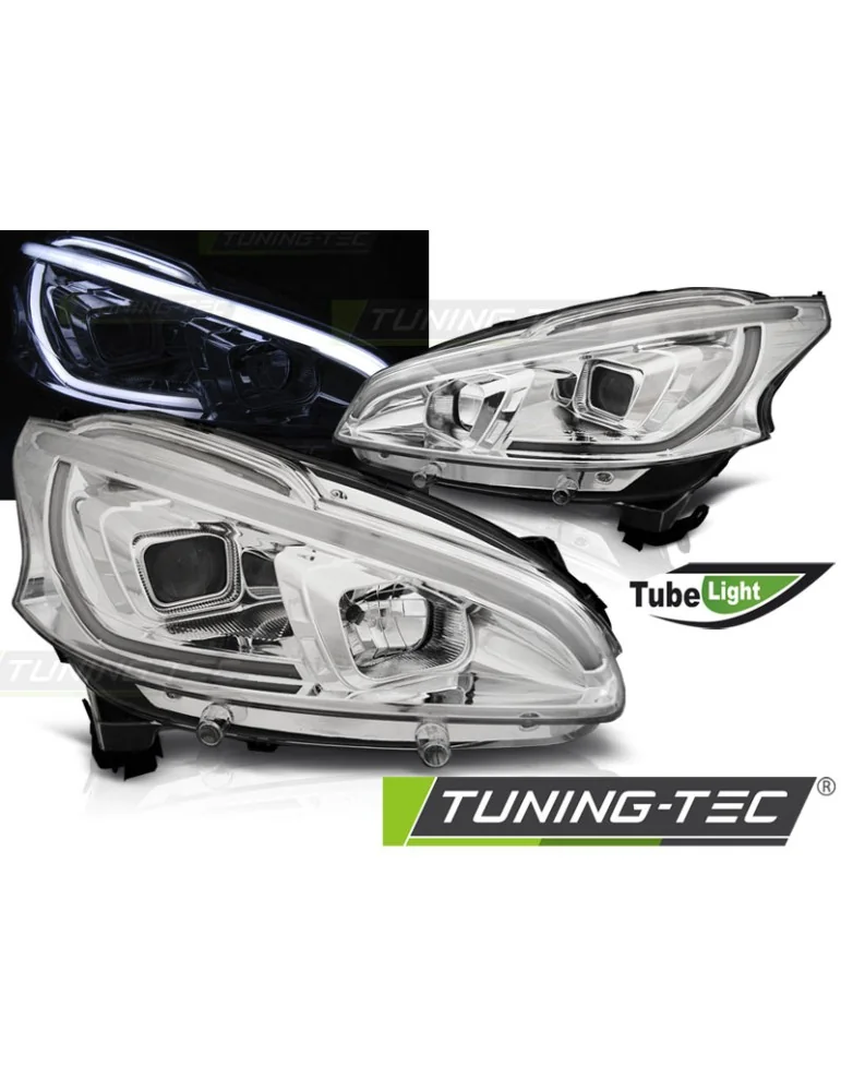 Phares à LED chromés pour PEUGEOT 208 4.12-06.15