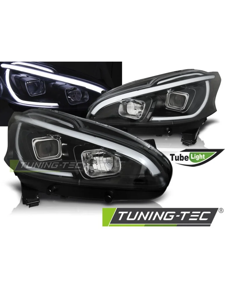 Phares à LED noirs pour PEUGEOT 208 4.12-06.15