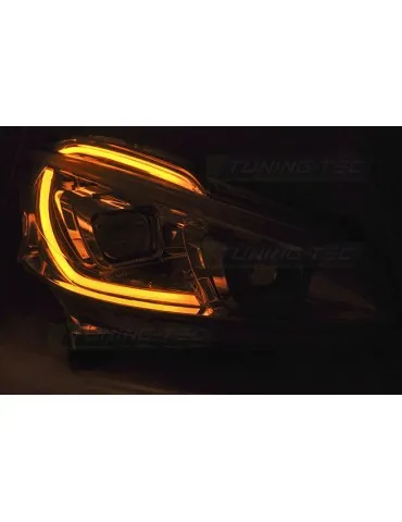 Phares à LED noirs pour PEUGEOT 208 4.12-06.15