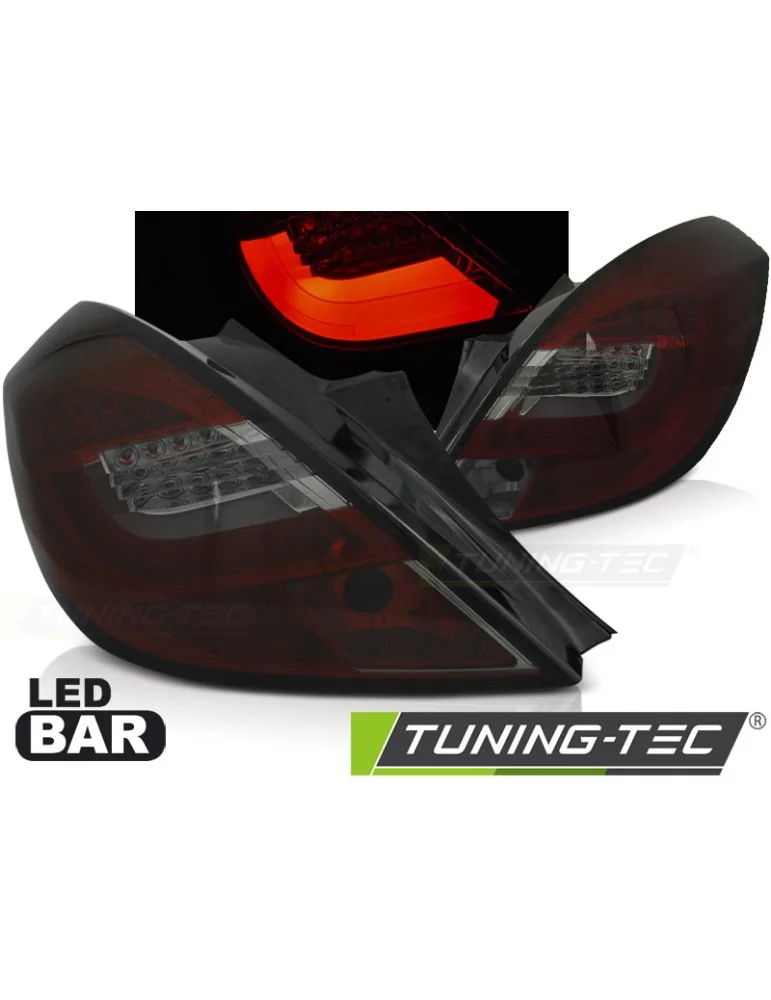 Feux arrière à LED fumés rouges pour OPEL CORSA D 3 portes 04.06-14