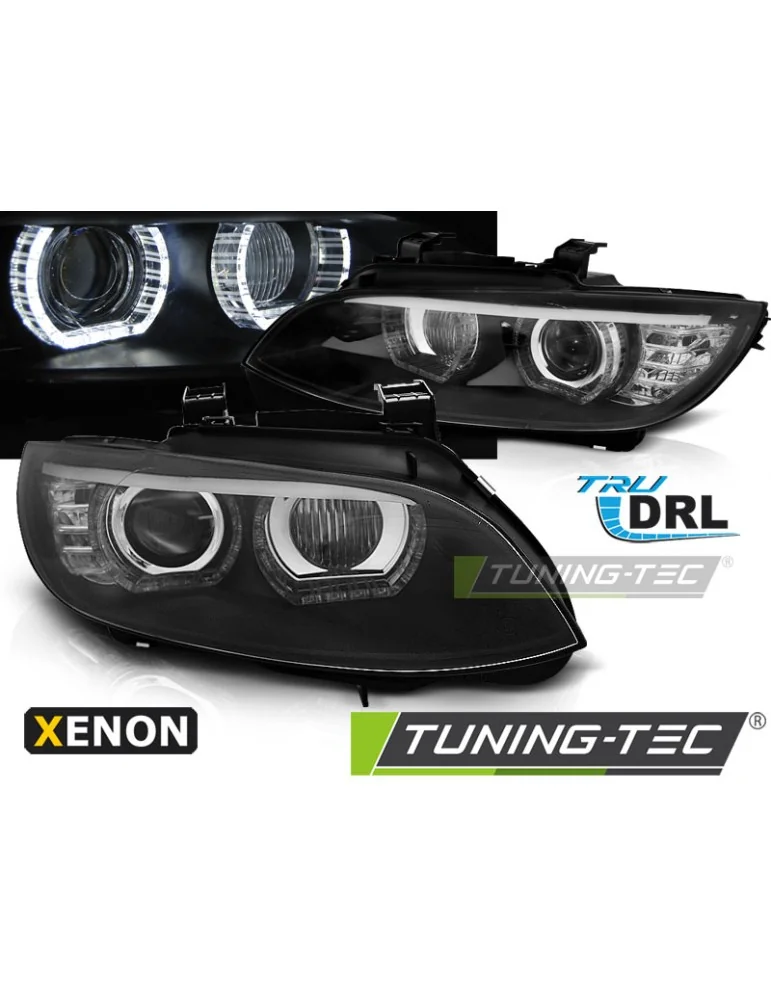 Phares au xénon noirs pour BMW E92/E93 06-10
