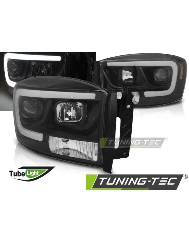 Phares à LED noirs pour DODGE RAM 06-08