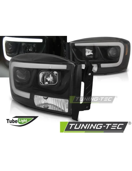 Phares à LED noirs pour Dodge RAM (2006 - 2008)