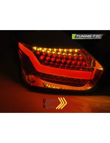 Feux arrière à LED chromés pour FORD FOCUS 3 15-18 berline à hayon