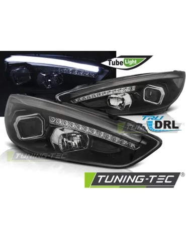 Phares à LED noirs pour FORD FOCUS MK3 15-18
