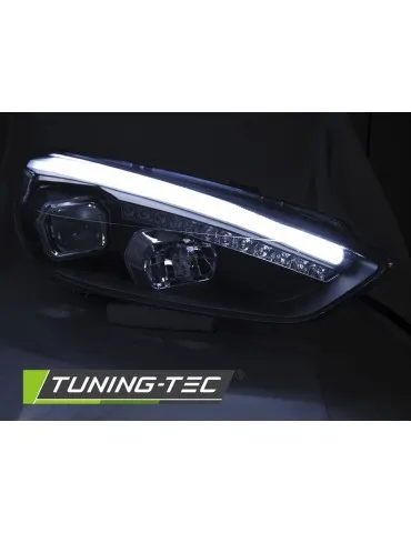 Phares à LED noirs pour FORD FOCUS MK3 15-18