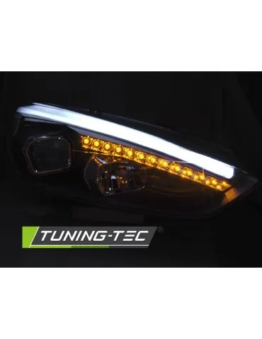 Phares à LED noirs pour FORD FOCUS MK3 15-18