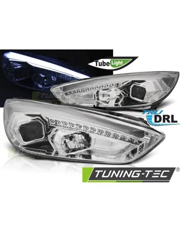 Phares à LED chromés pour FORD FOCUS MK3 15-18