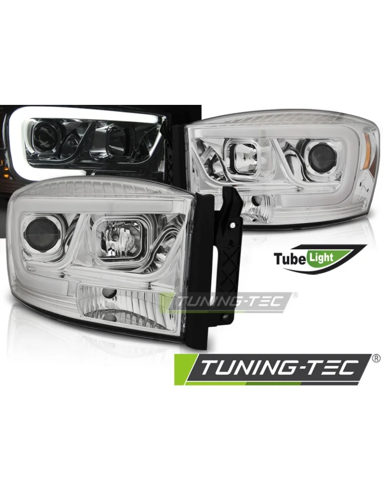 Phares à LED chromés pour DODGE RAM 06-08