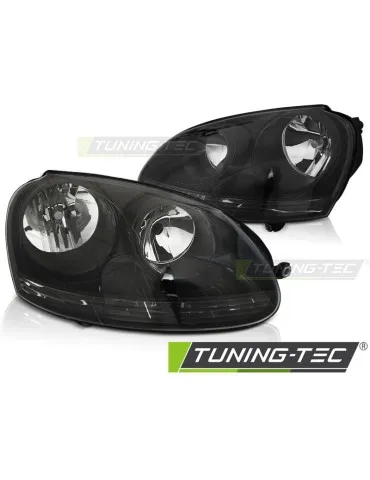 Phares noirs pour VW GOLF 5 10.03-09