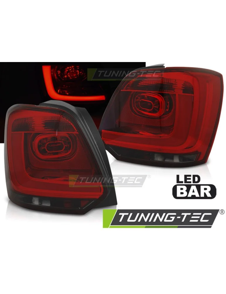 Feux arrière à LED fumés rouges pour VW POLO 09-14