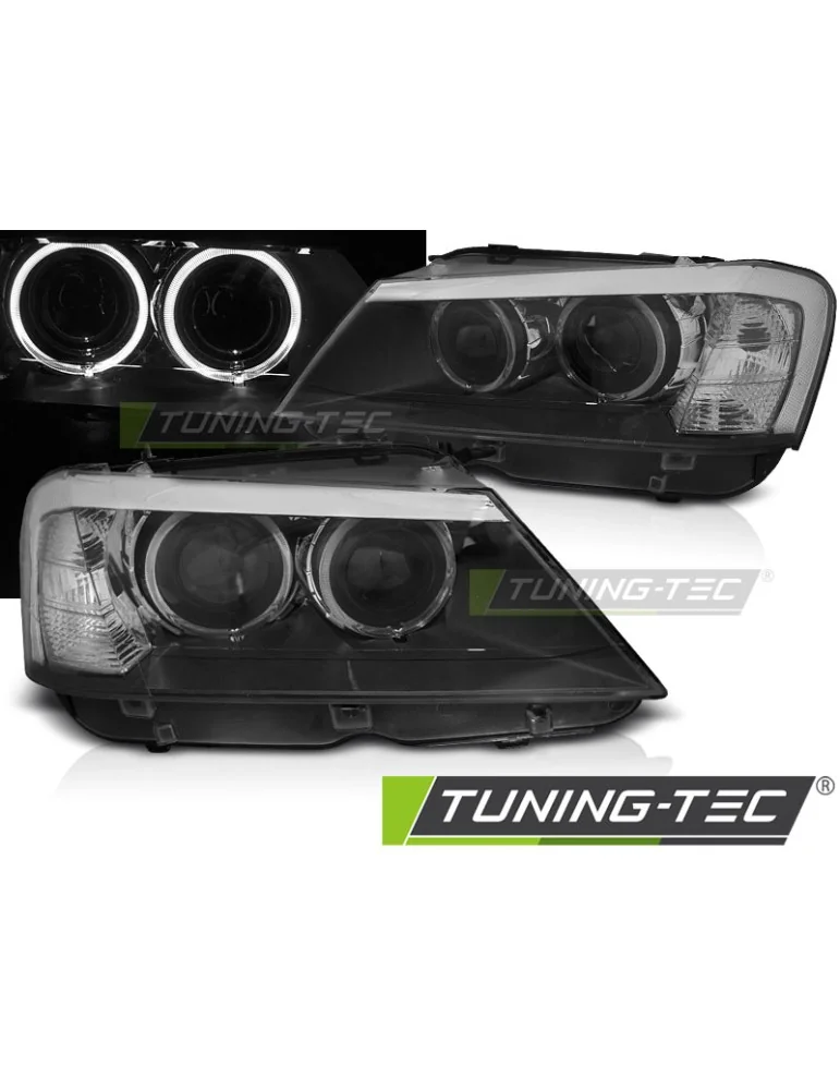 Phares à LED noirs pour BMW X3 F25 10-07.14